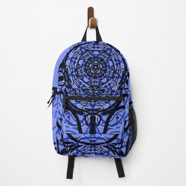 Item preview, Mandala flowers blue and black lines of love code designed and sold by jotcar.