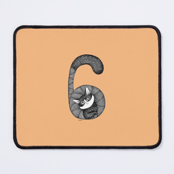 Item preview, Cat Alphabet: number 6 (six) designed and sold by gatteria.