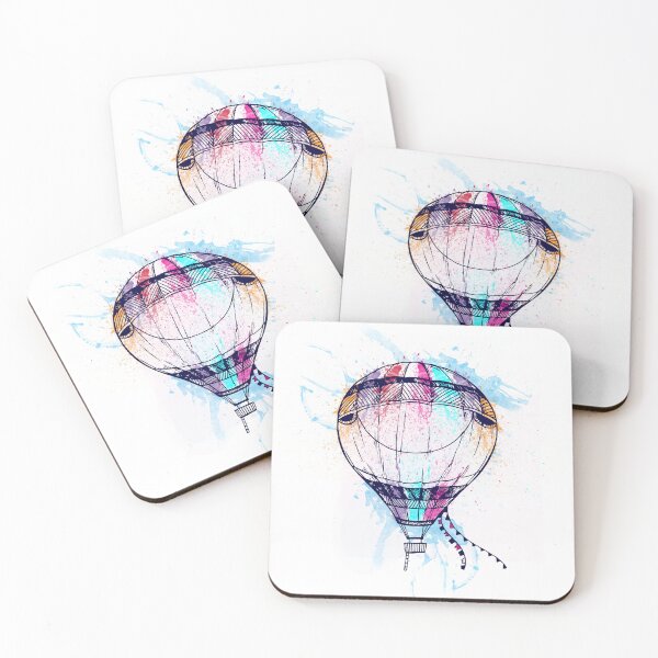 Item preview, Rainbow Dreams: A Vibrant Hot Air Balloon Adventure designed and sold by soulfulfaces.