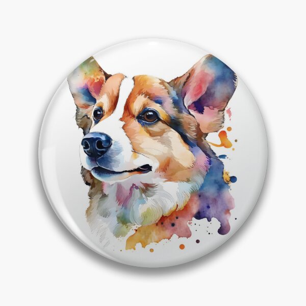 Item preview, Watercolor Pembroke Welsh Corgi Portrait designed and sold by kwillhoite.