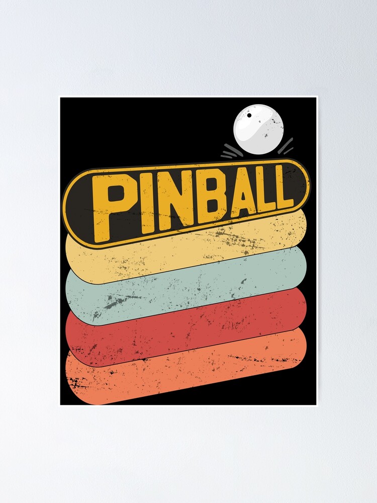 "Pinball Machine Flipper Metal Ball Classic Vintage" Poster by 14thFloor Redbubble