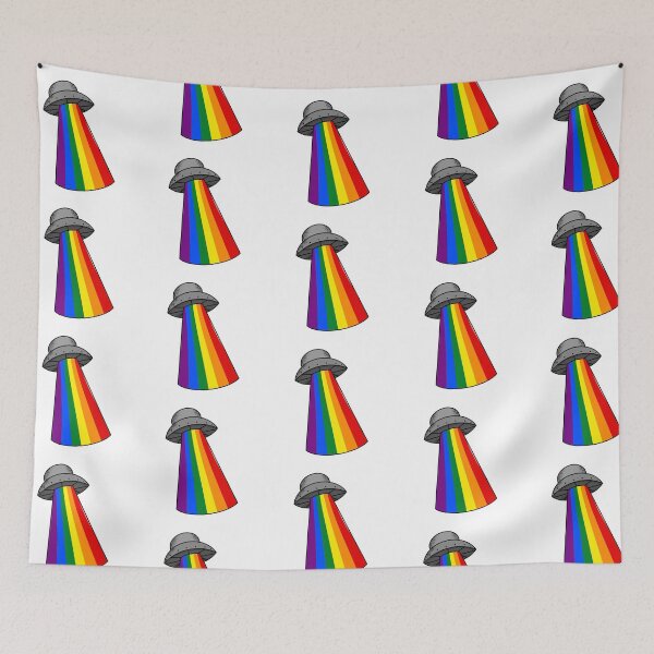 Item preview, UFO Pride spaceship  designed and sold by TinyArtCorner.