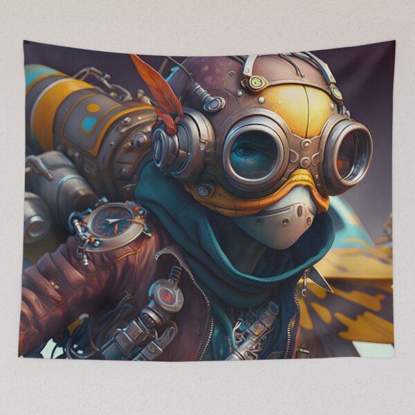 Item preview, Retro-Futuristic Adventurer: The Jetpack-Propelled Cyborg designed and sold by MonsterMatt87.