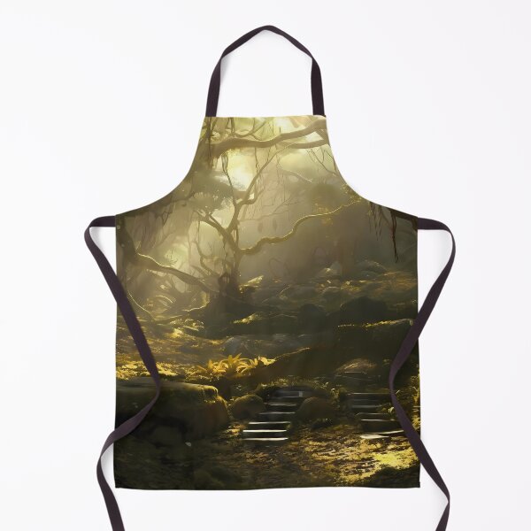 Item preview, Nature's Sanctuary: Golden Light Filtering Through Enigmatic Boughs and Rugged Stairways designed and sold by MonsterMatt87.