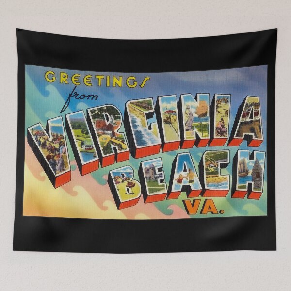 Item preview, Greetings from Virginia Beach, Virginia. This digitally restored 1930's era vintage postcard is perfect gift for the Virginia Beach, Va lover and features many VB landmarks. #vbstrong designed and sold by BBTravels.