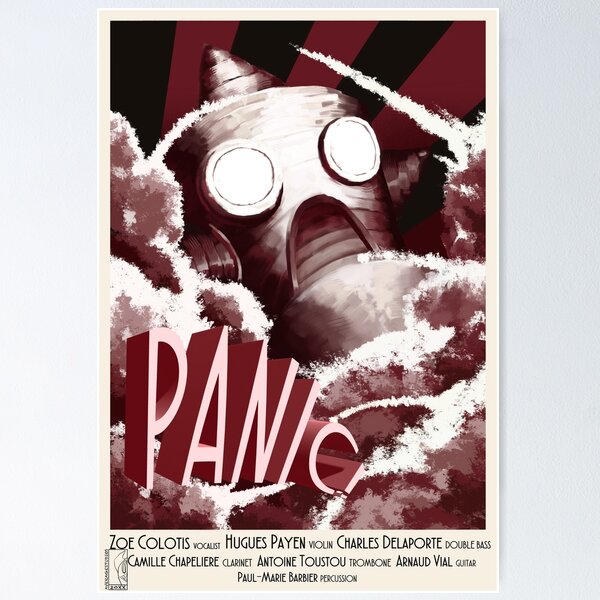 Artikel-Vorschau von PANIK! Karawanenpalast-Plakat, designt und verkauft von AverageStudios.