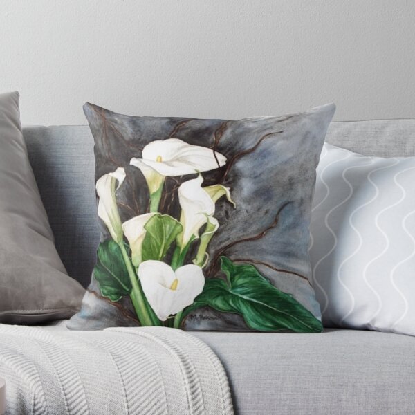 Calla Lilies Throw Pillow
