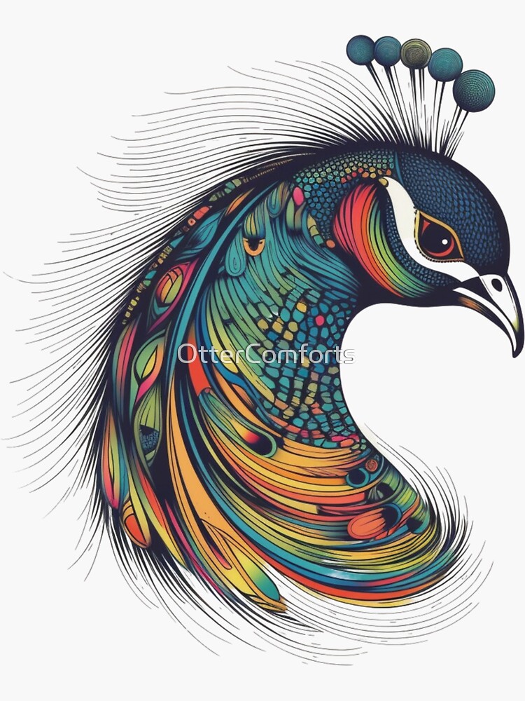 Little peacock 👀🦚 artwork by me using marker and pen. IG: Erica.s.art :  r/Illustration