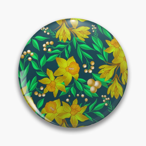 Item preview, Yellow Daffodil Flower - Blue designed and sold by JaselviiStudio.