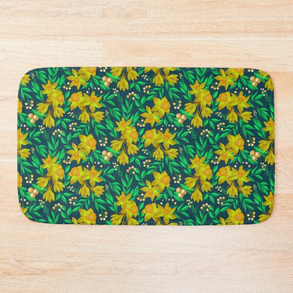 Item preview, Yellow Daffodil Flower - Blue designed and sold by JaselviiStudio.