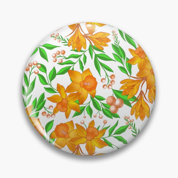 Artikelvorschau, Orange Daffodil Flower - White entworfen und verkauft von JaselviiStudio.