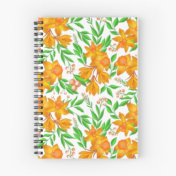 Item preview, Orange Daffodil Flower - White designed and sold by JaselviiStudio.