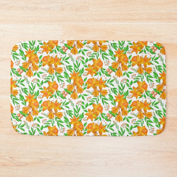 Item preview, Orange Daffodil Flower - White designed and sold by JaselviiStudio.