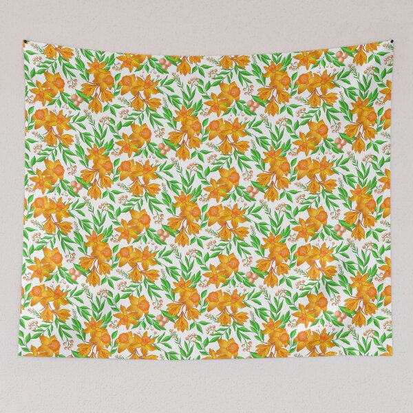 Item preview, Orange Daffodil Flower - White designed and sold by JaselviiStudio.