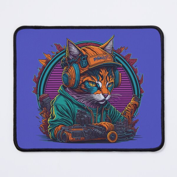 Item preview, Cat Rapper w/ Headphones designed and sold by FiaFiaPress.