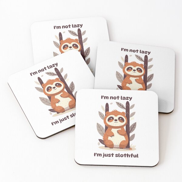 Item preview, I'm not lazy, I'm just slothful funny sloth lovers tshirt print designed and sold by semisoberme.
