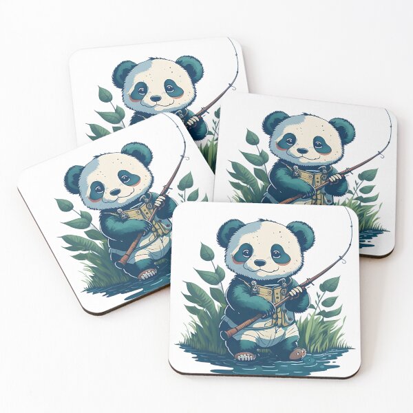 Item preview, Bear Fishing On Riverbank designed and sold by ArtsyWishesShop.