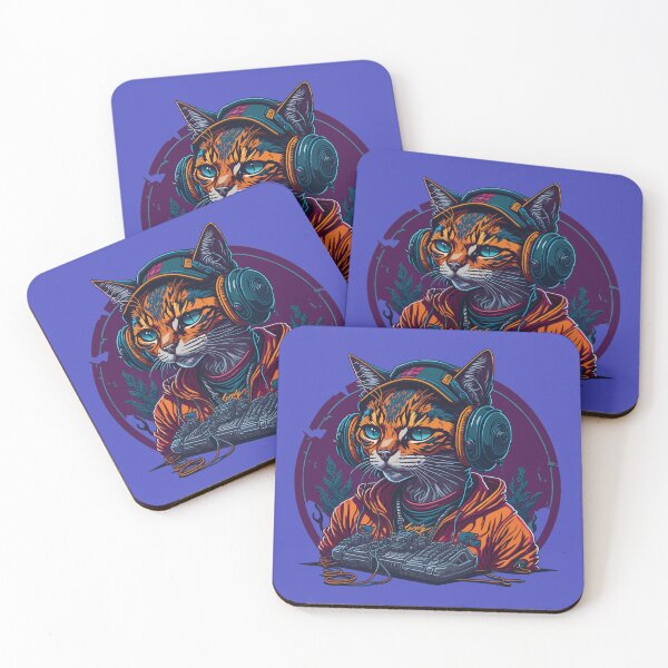Item preview, Cat Rapper 2 w/ Headphones designed and sold by FiaFiaPress.