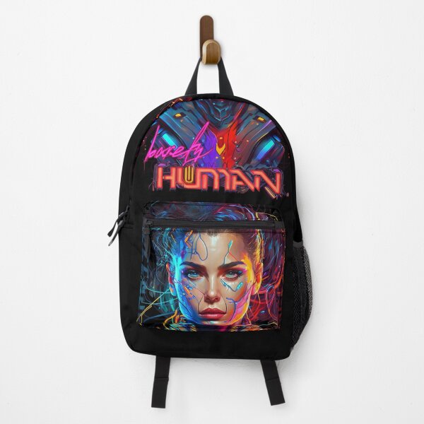 Item preview, Barely Human - Futurist Underground Dark Techno Cyberpunk Synthwave Phonk Cool Artistic Design #10 designed and sold by EC-store.