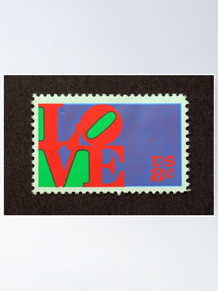 1973 8 Love Postage Stamp Poster