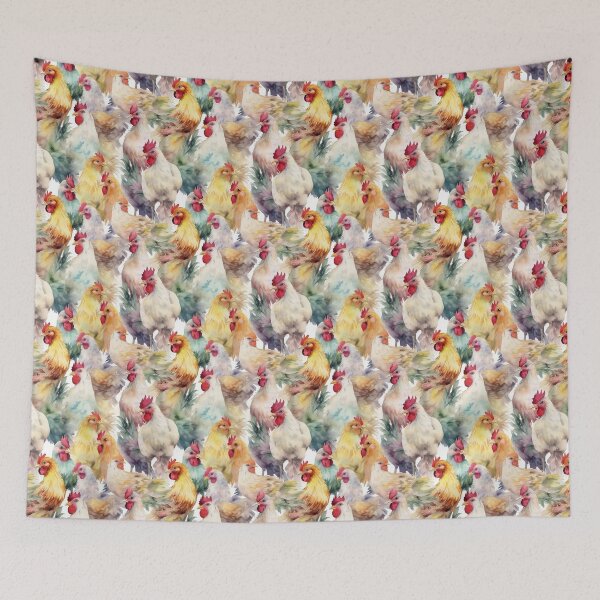 Item preview, Chicken and Chick Cute Funny Farm Repeating Pattern Spring Country Home Summer Henhouse designed and sold by arcadetoystore.