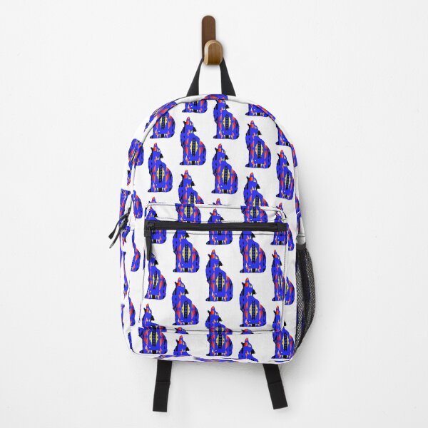 Item preview, Blue / Fire Colors / Black Native Print Wolf designed and sold by JMWCD.