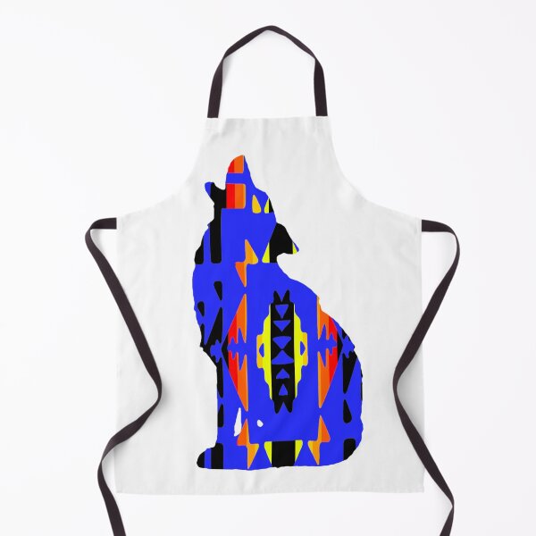 Item preview, Blue / Fire Colors / Black Native Print Wolf designed and sold by JMWCD.