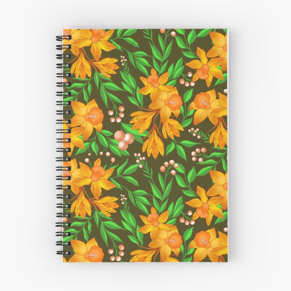 Item preview, Orange Daffodil Flower - Brown designed and sold by JaselviiStudio.