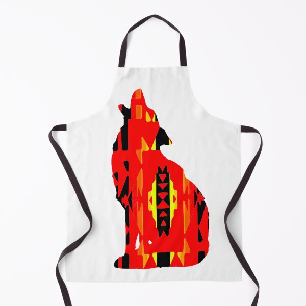 Item preview, Red / Fire Colors / Black Native Print Wolf designed and sold by JMWCD.