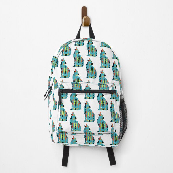 Item preview, Turquoise / Fire Colors / Black Native Print Wolf designed and sold by JMWCD.