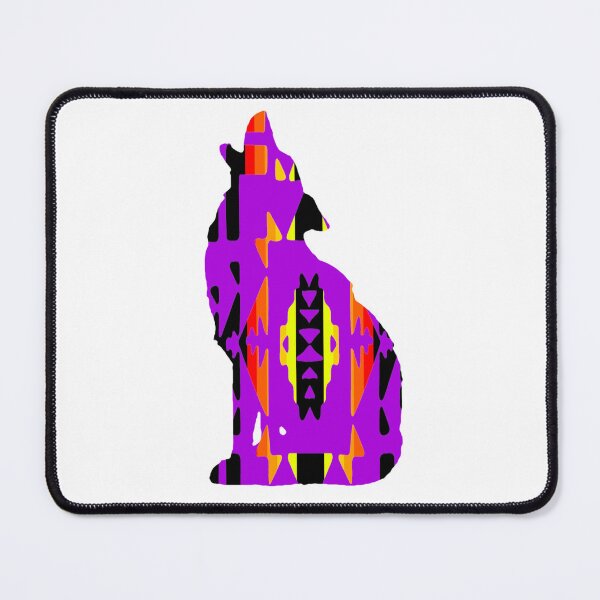 Item preview, Purple / Fire Colors / Black Native Print Wolf designed and sold by JMWCD.