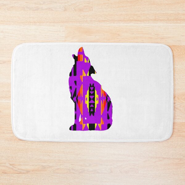Item preview, Purple / Fire Colors / Black Native Print Wolf designed and sold by JMWCD.