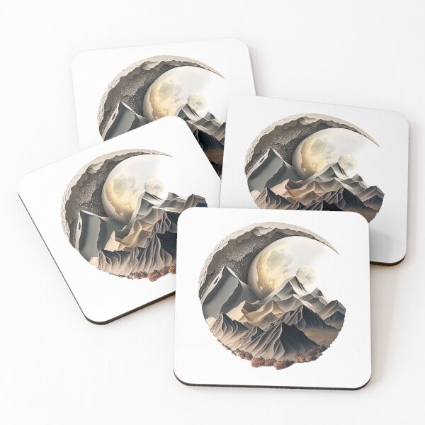 Item preview, full moon brown mountain designed and sold by dino-saur.