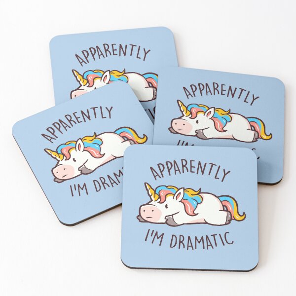 Item preview, Apparently I'm Dramatic - Cute Funny Unicorn Gift designed and sold by EduEly.