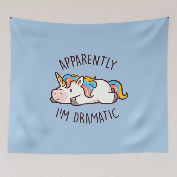 Item preview, Apparently I'm Dramatic - Cute Funny Unicorn Gift designed and sold by EduEly.