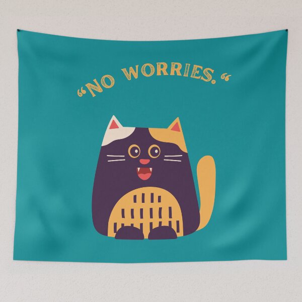 Item preview, Funny Kool Cat Idea, NO WORRIES designed and sold by Right-UR.