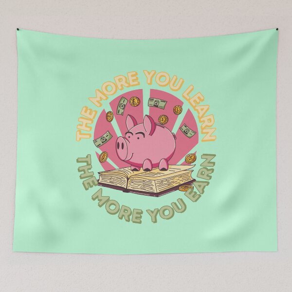 Item preview, The more you learn the more you earn pig designed and sold by Give Me that Pencil.