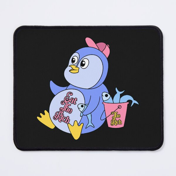 Item preview, Eat The Rich Funny Chubby Penguin Eating Fish designed and sold by JoyOfHopeStore.
