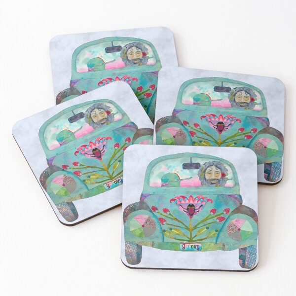 Item preview, Hippie in car designed and sold by karenpaytonart.