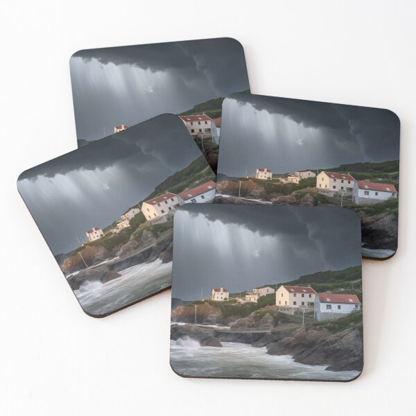 Item preview, Seaside Village with Storm Overhead designed and sold by UlDesigns.