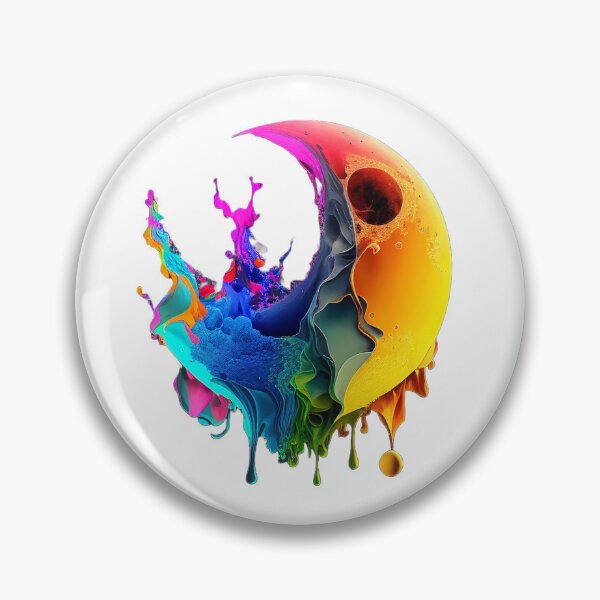 Item preview, bouncing ink-painted moon designed and sold by dino-saur.