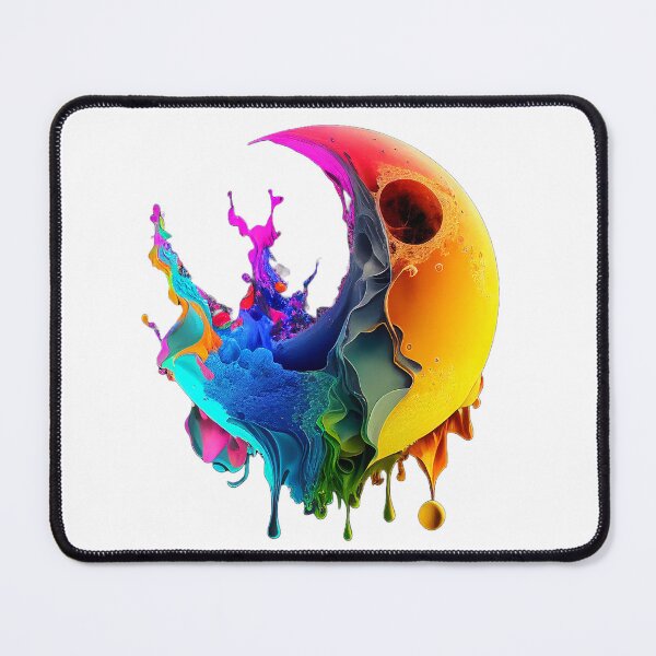 Item preview, bouncing ink-painted moon designed and sold by dino-saur.