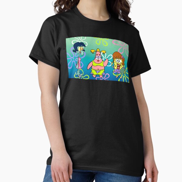 Vista previa del artículo con la obra «Bob Esponja Pantalones Cuadrados Niñas Retrato Nocturno», diseñado y vendido por FifthSun.