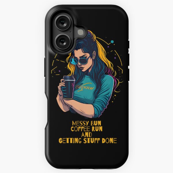 Vista previa del artículo con la obra «Messy Bun Coffee Run y Getting Stuff Done - Prepare un poco de motivación: La estrategia Messy Bun and Coffee Run para el éxito», diseñado y vendido por Chromatic-Art.