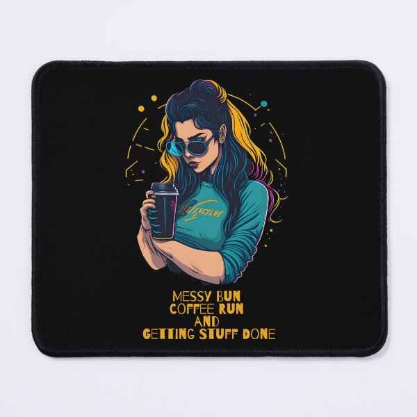 Item preview, Messy Bun Coffee Run and Getting Stuff Done - Brew Up Some Motivation: The Messy Bun and Coffee Run Strategy for Success designed and sold by Chromatic-Art.