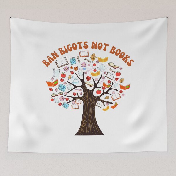 Item preview, Ban Bigots Not Books funny Quotes designed and sold by Mega Foo.