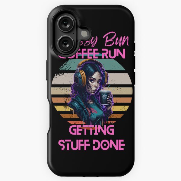 Vista previa del artículo con la obra «Messy Bun Coffee Run y cómo hacer las cosas - Dominando Messy Bun and Coffee Run: Consejos para un día productivo», diseñado y vendido por Chromatic-Art.