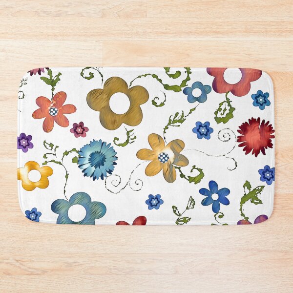 Item preview, colourful doodle flowers  designed and sold by Inktown.