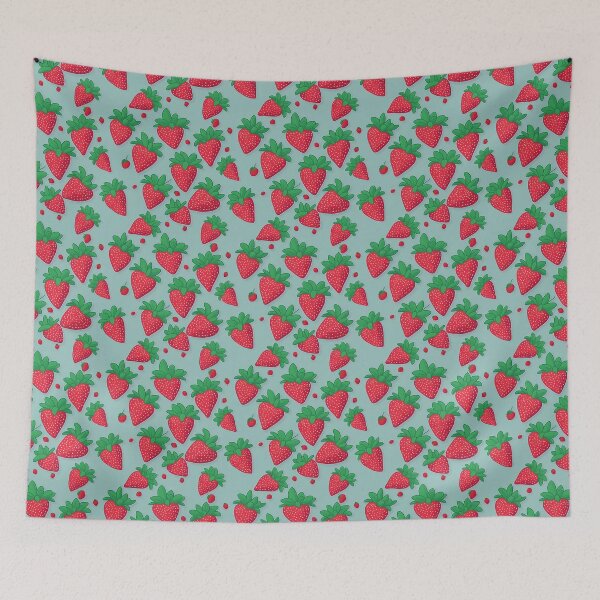 Item preview, Red Strawberry Summer Pattern designed and sold by Digi Artworks Store.