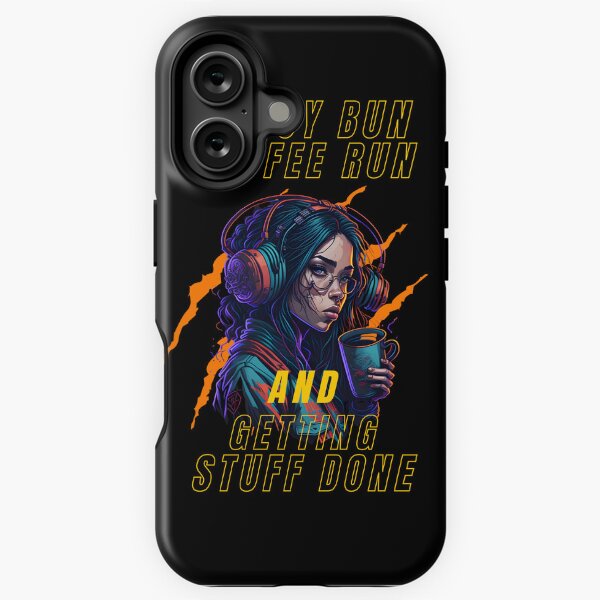 Vista previa del artículo con la obra «Messy Bun Coffee Run y Getting Stuff Done - Bun Up, Coffee Up, Get It Done», diseñado y vendido por Chromatic-Art.